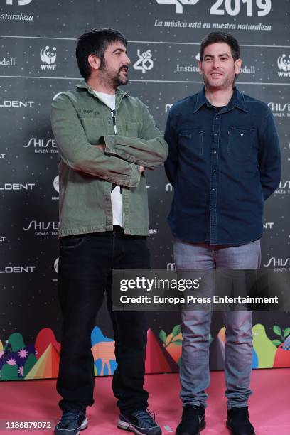 Members of the Spanish band Estopa attend 'Los40 music awards 2019' photocall at Wizink Center on November 08, 2019 in Madrid, Spain.