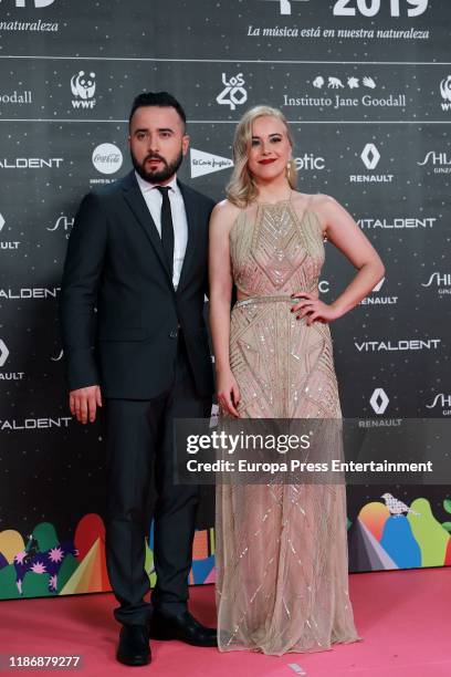 David Alvarez and Cris Regatero attend 'Los40 music awards 2019' photocall at Wizink Center on November 08, 2019 in Madrid, Spain.