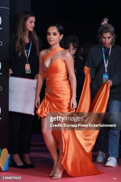 Becky G attends 'Los40 music awards 2019' photocall at Wizink Center on November 08, 2019 in Madrid, Spain.