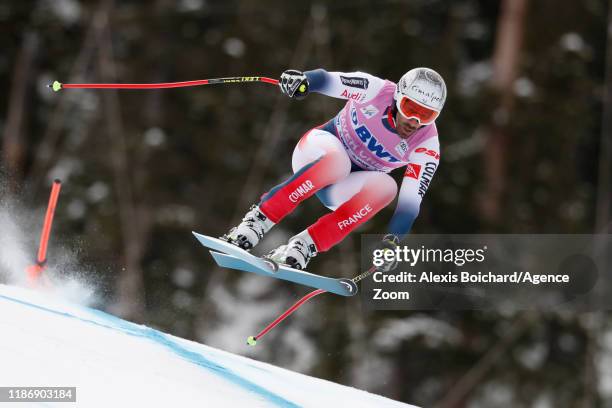 Adrien Theaux of France in action during the Audi FIS Alpine Ski World Cup Men's Downhill on December 7, 2019 in Beaver Creek USA.