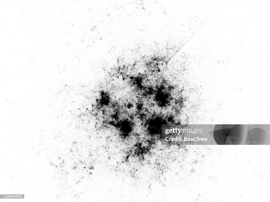 Abstract art - black spots on white background