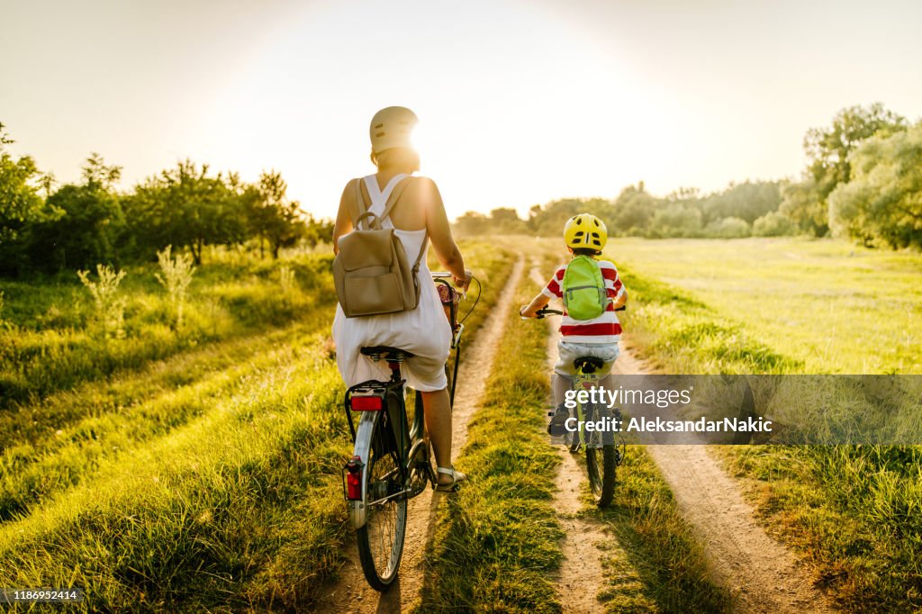Andare in bicicletta con mia madre