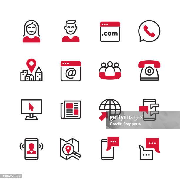contact us - black line plus color - text message bubble stock illustrations