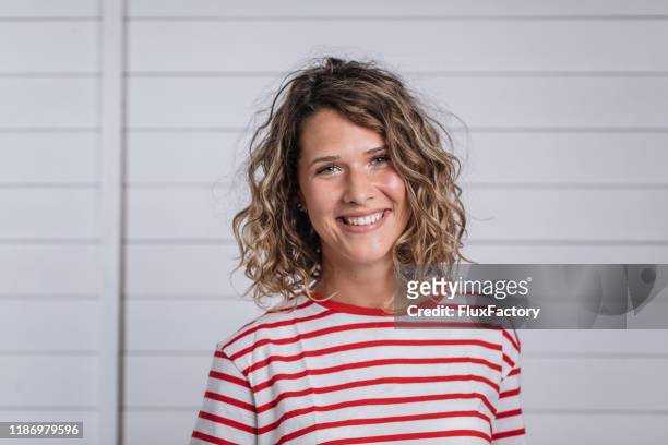fashion model toothy smiling - brown hair stock pictures, royalty-free photos & images