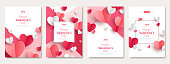 Valentines day posters set