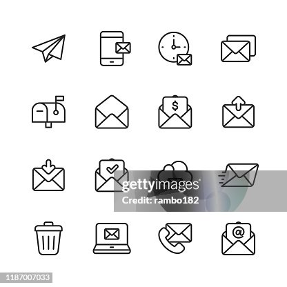 Email and Messaging Line Icons. Editable Stroke. Pixel Perfect. For Mobile and Web. Contains such icons as Email, Messaging, Text Messaging, Communication, Invitation, Speech Bubble, Online Chat, Office. Email and Messaging Line Icons. Editable Stroke. Pixel Perfect. For Mobile and Web. Contains such icons as Email, Messaging, Text Messaging, Communication, Invitation, Speech Bubble, Online Chat, Office.