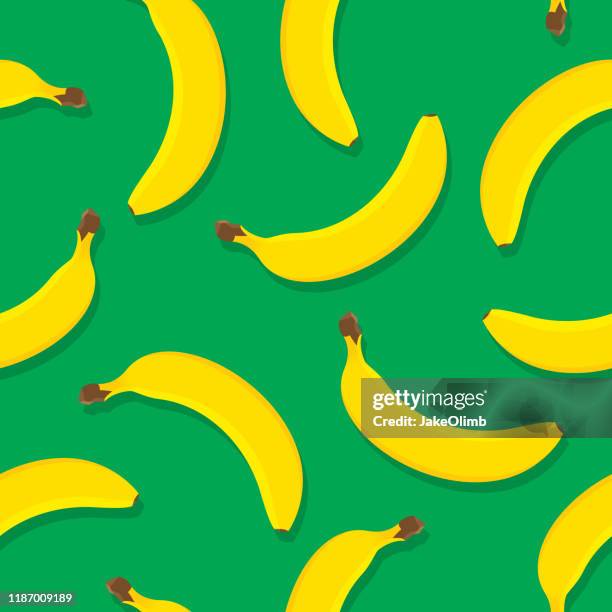 bananenmuster flach - banane stock-grafiken, -clipart, -cartoons und -symbole