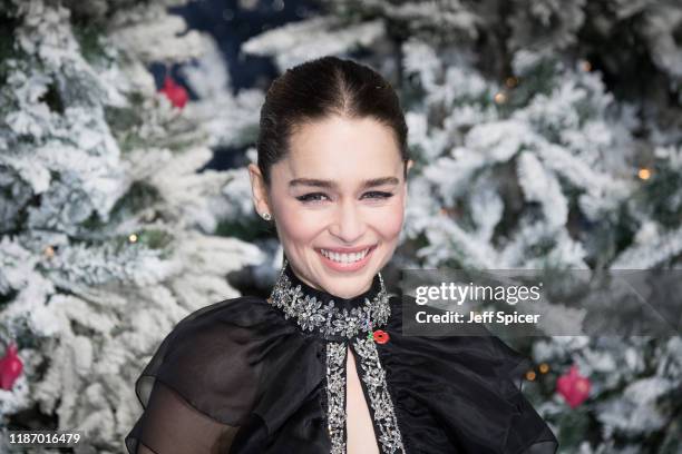 Emilia Clarke attends the "Last Christmas" UK Premiere at BFI Southbank on November 11, 2019 in London, England.