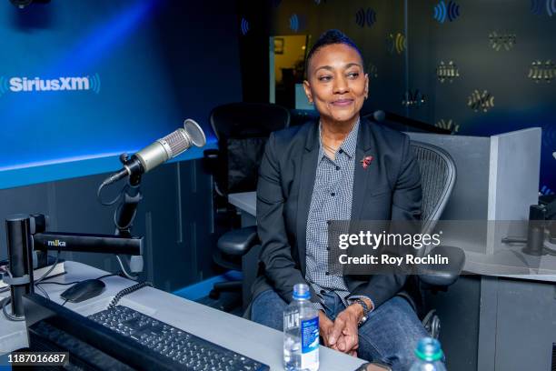 Robyn Crawford discusses her book "A Song For You" as she visits SiriusXM Studios on November 11, 2019 in New York City.