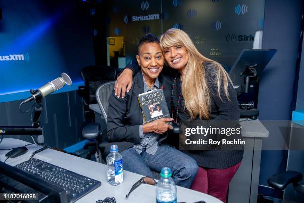 Robyn Crawford with Tracey Jordan as she visits SiriusXM Studios on November 11, 2019 in New York City.