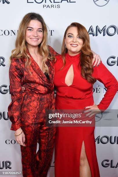 Annie Murphy and Samantha Barry attend the 2019 Glamour Women Of The Year Awards at Alice Tully Hall on November 11, 2019 in New York City.