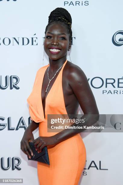 Nyakim Gatwech attends the 2019 Glamour Women Of The Year Awards at Alice Tully Hall on November 11, 2019 in New York City.