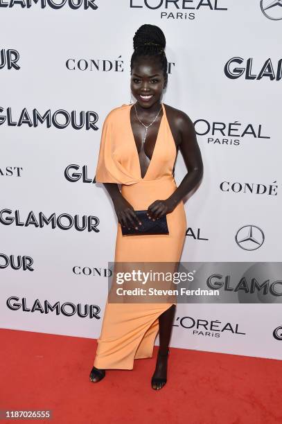 Nyakim Gatwech attends the 2019 Glamour Women Of The Year Awards at Alice Tully Hall on November 11, 2019 in New York City.