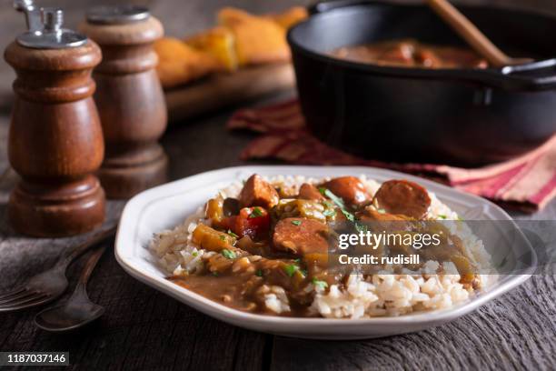 gumbo - southern food stock pictures, royalty-free photos & images