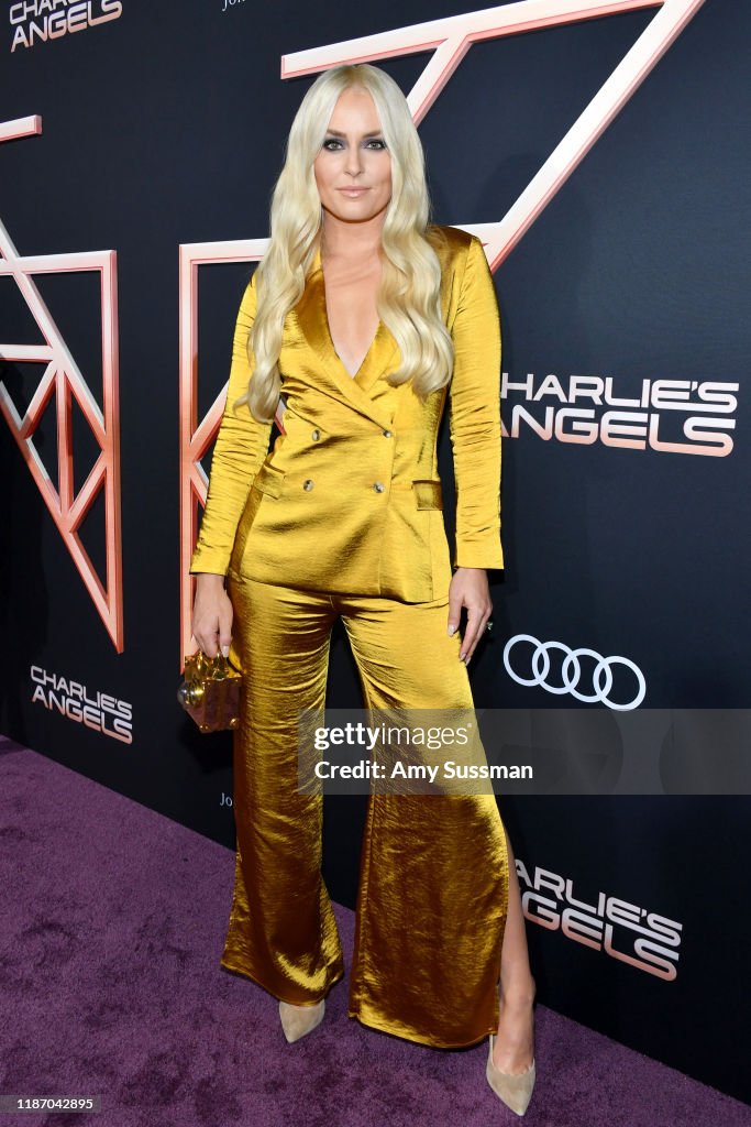 Lindsey Vonn attends the premiere of Columbia Pictures' "Charlie's