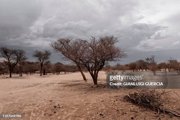 General view of land reclaimed by a Namibian farm worker is seen on November 26, 2019 on the outskirts of Ovitoto settlement in the Okahandja...