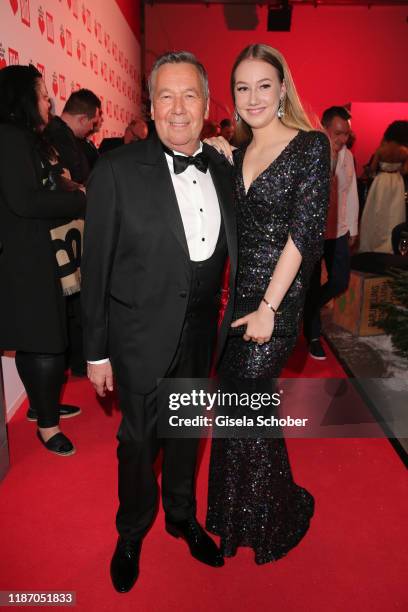 Roland Kaiser and his daughter Annalena during the Ein Herz Fuer Kinder Gala at Studio Berlin Adlershof on December 7, 2019 in Berlin, Germany.