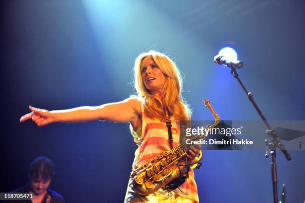 Candy Dulfer performs on stage North Sea jazz Festival 2011at Ahoy on July 9, 2011 in Rotterdam, Netherlands.
