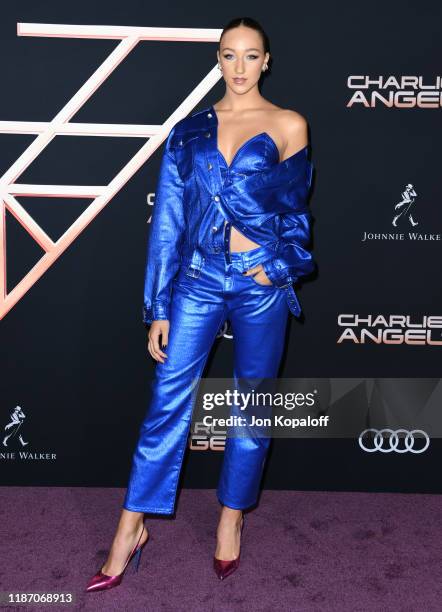 Ava Michelle attends the premiere of Columbia Pictures' "Charlie's Angels" at Westwood Regency Theater on November 11, 2019 in Los Angeles,...