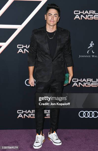 Tom Sandoval attends the premiere of Columbia Pictures' "Charlie's Angels" at Westwood Regency Theater on November 11, 2019 in Los Angeles,...