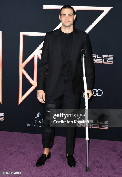 Noah Centineo attends the premiere of Columbia Pictures' "Charlie's Angels" at Westwood Regency Theater on November 11, 2019 in Los Angeles,...