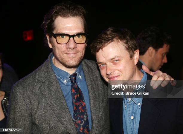 Adam Rapp and Dane DeHaan pose at the 2019 SPACE on Ryder Farm Gala at The Caldwell Factory on November 11, 2019 in New York City.