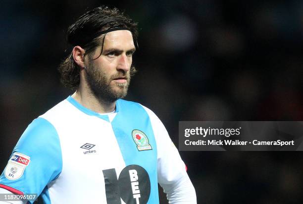 Blackburn Rovers Danny Graham during the Sky Bet Championship match between Blackburn Rovers and Derby County at Ewood Park on December 7, 2019 in...