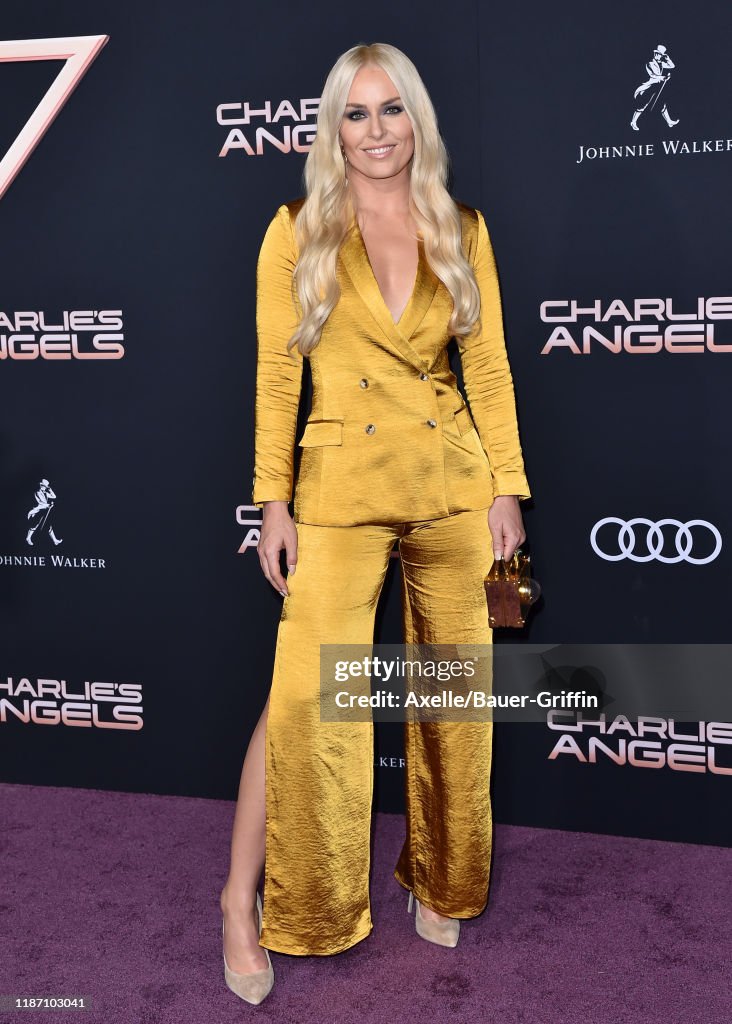 Lindsey Vonn attends the Premiere of Columbia Pictures' "Charlie's