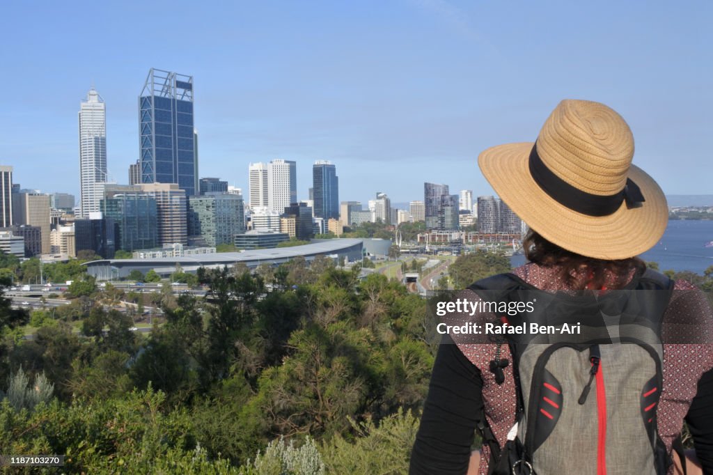 Australian woman traveling in Perth Western Australia