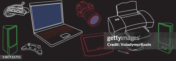 Computer Hardware Tools Drawing Computer Basement Drawing Photos and Premium High Res Pictures - Getty ...