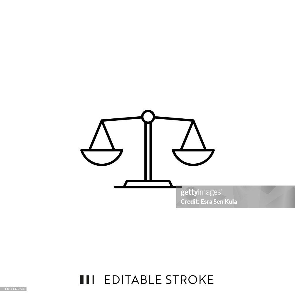 Scale Icon with Editable Stroke and Pixel Perfect.
