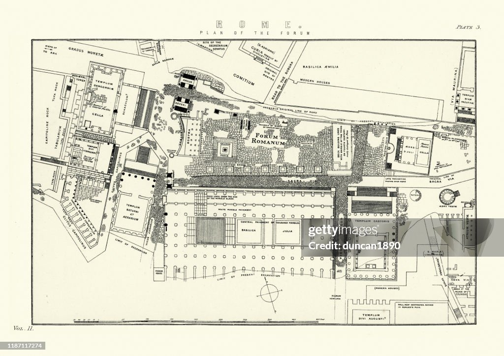 Ancient Rome Plan Of The Roman Forum High-Res Vector Graphic - Getty Images