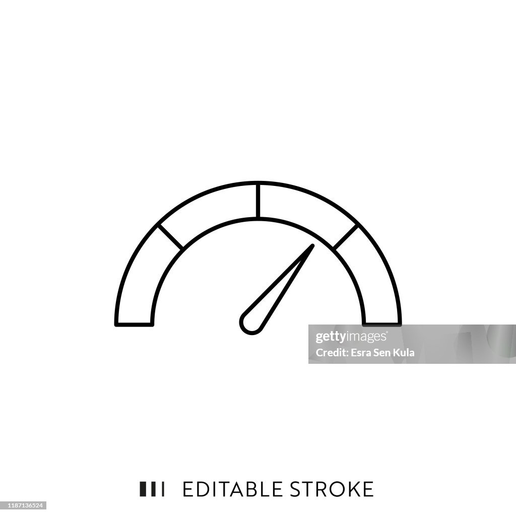 Credit Score Icon mit editierbarem Strich und Pixel perfekt.