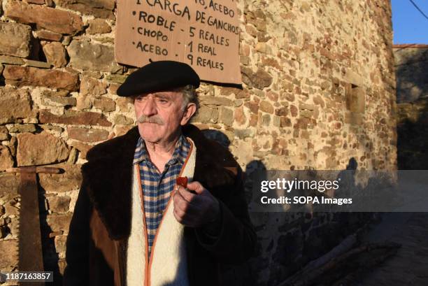 Man portrays a shepherd during the live nativity scene in the small village of Oncala, north of Spain. Villagers of the Spanish village of Oncala...