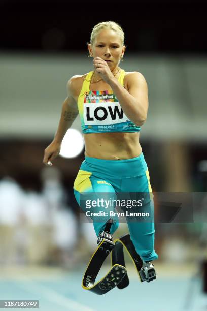 Vanessa Low of Australia competes in the Women's Long Jump T63 during Day Six of the IPC World Para Athletics Championships 2019 Dubai on November...