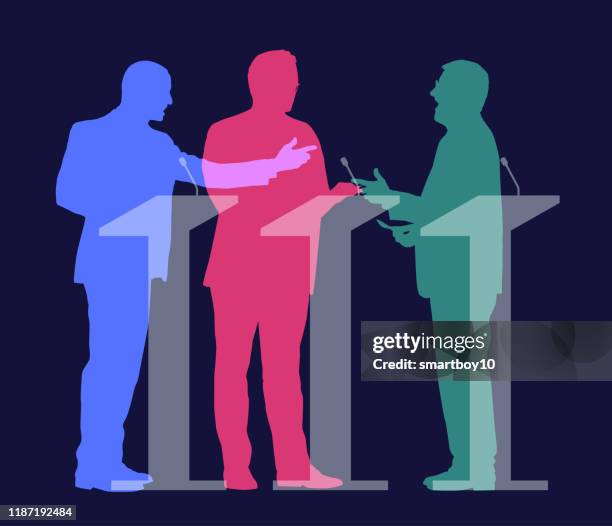 tv-wahldebatte - conservative party uk stock-grafiken, -clipart, -cartoons und -symbole