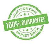 One Hundred Percent Guarantee Stamp Badge