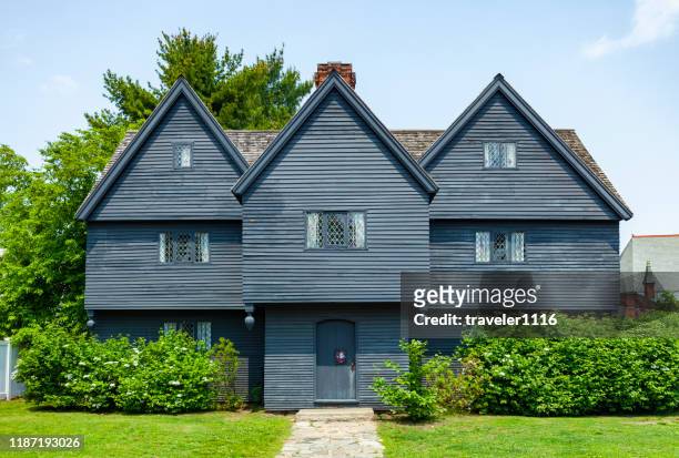 witch house in salem, massachusetts - salem witch trials stock pictures, royalty-free photos & images