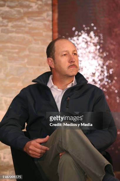 Rodrigo Murray looks on during the presentation of the TV show 'Narcos''s all season will be aired on A&E at Four Seasons Hotel Mexico City on...