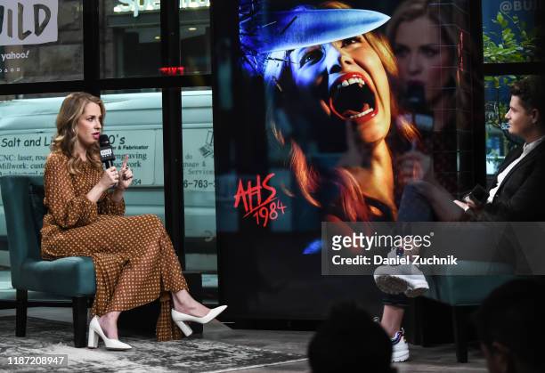 Leslie Grossman attends the Build Series to discuss the FX show "American Horror Story 1984" at Build Studio on November 12, 2019 in New York City.
