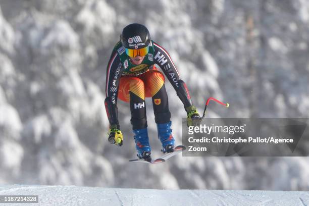 Marie-michele Gagnon of Canada in action during the Audi FIS Alpine Ski World Cup Women's Super G on December 8, 2019 in Lake Louise Canada.