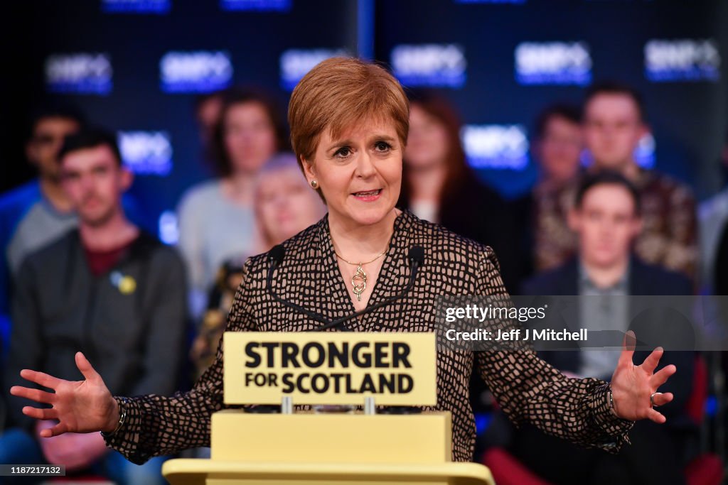 SNP Leader Sturgeon Campaigns In Britain's General Election