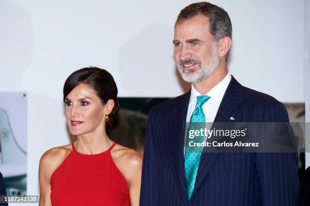 King Felipe VI of Spain and Queen Letizia of Spain attend ‘Espana y Cuba: Contigo en la Distancia’ exhibition at Alicia Alonso Gran Theater on...