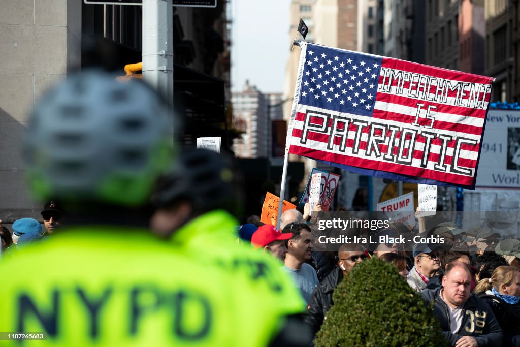 President Donald Trump Opening Ceremony for Veterans Day Parade : NYC
