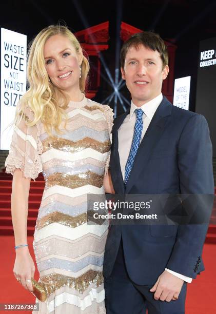 Sofia Wellesley and James Blunt arrive at The Fashion Awards 2019 held at Royal Albert Hall on December 2, 2019 in London, England.