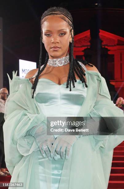 Rihanna arrives at The Fashion Awards 2019 held at Royal Albert Hall on December 2, 2019 in London, England.