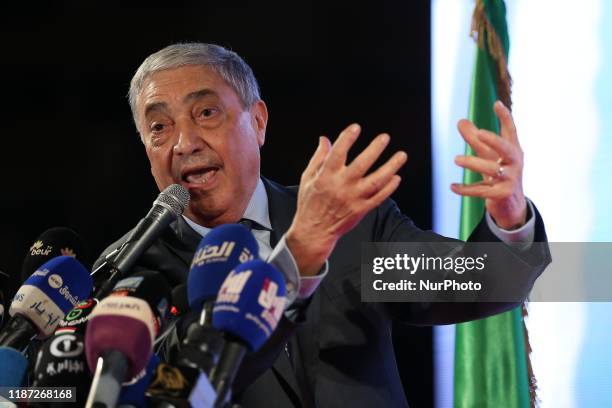 Ali Benflis, former prime minister and presidential candidate, during his election campaign in Algiers, Algeria on 08 December 2019. - Five...