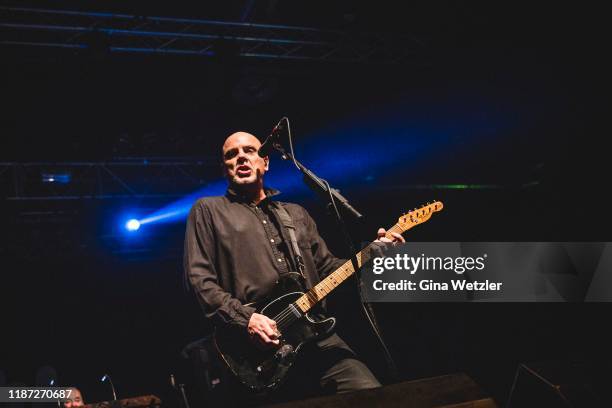 English guitarist and singer Baz Warne of The Stranglers performs live on stage at a concert at Huxleys Neue Welt on December 8, 2019 in Berlin,...