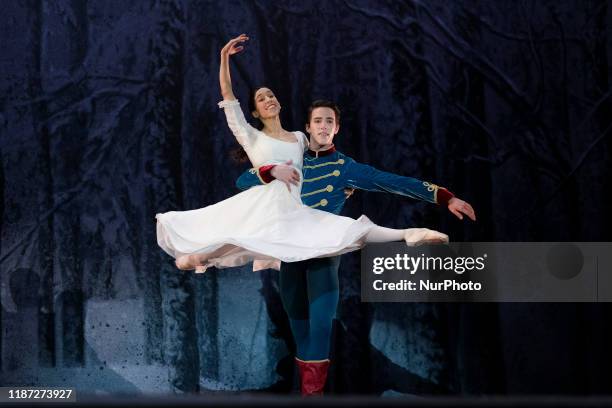 Dancers during the performance El cascanueces of the National Dance Company of Spain in theater de la Zarzuela de Madrid. December 8, 2019 Spain.