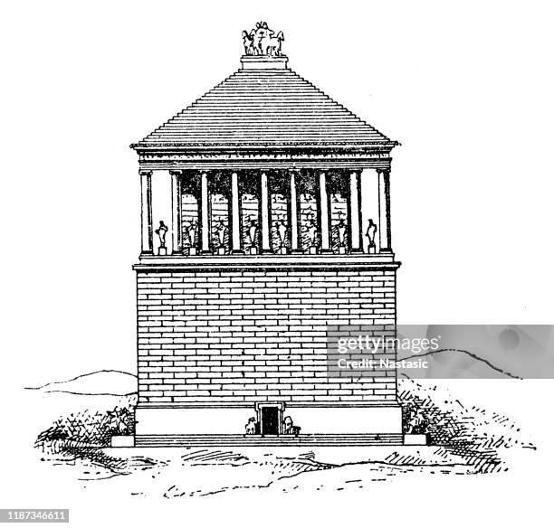 mausoleum restored tomb - augustus caesar stock illustrations